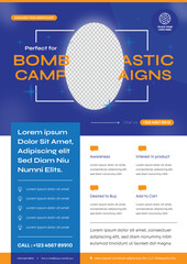 Bombastic Campaigns Style 6 - A4 Campaign Poster, Flyer, Brochures, or any other BTL promotional tools using printing method