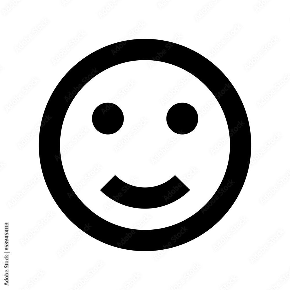 Sticker smiley flat vector icon