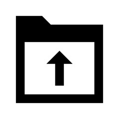 Folder Uploading Flat Vector Icon