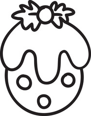 Isolated Christmas Sweet Cupcake