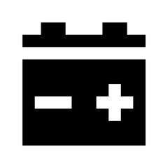 Car Battery Flat Vector Icon