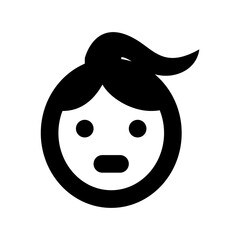 Little Girl Flat Vector Icon