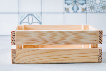 Empty Wooden box.