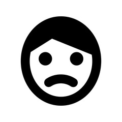 Angry Boy Flat Vector Icon