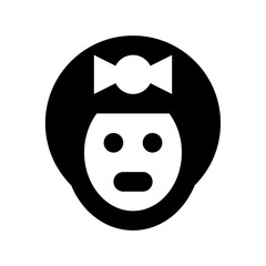 Cartoon Face Flat Vector Icon