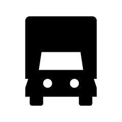Cargo Truck Flat Vector Icon 