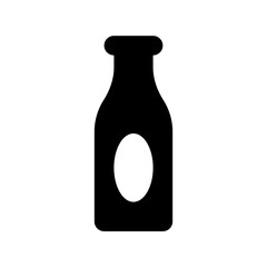 Vodka Bottle Flat Vector Icon 