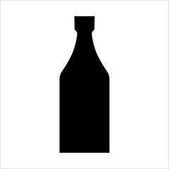 Black vector illustration of modern ceramic vase. Single element in trendy boho style isolated on white background