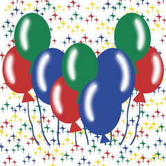 balloons and confetti birthday party balloons