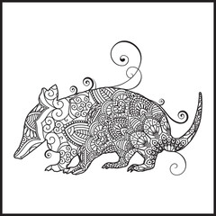 Vector illustration decorative Animal on white background
