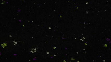 Abstract Black sky background with fine multi coloured dots pattern popping