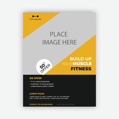 Gym or bodybuilding flyer template