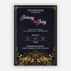 Marriage invitation card template 
