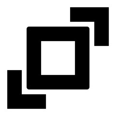 Resize Square Flat Vector Icon 