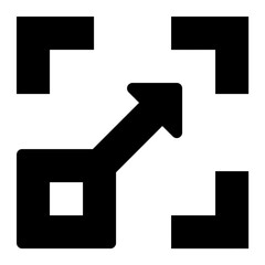 Resize Page Flat Vector Icon 