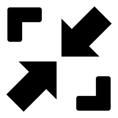 Minimize Flat Vector Icon 