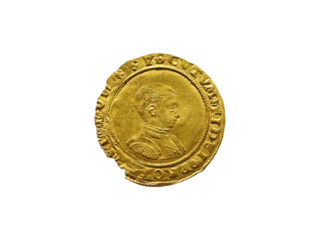 King Edward VI 1547- 1553 Gold Half Sovereign Coin, png stock photo file cut out and isolated on a transparent background