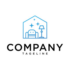 House clean logo cleaning logo service Royalty Free Vector