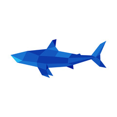 Fototapeta na wymiar Geometric shark logo vector illustration