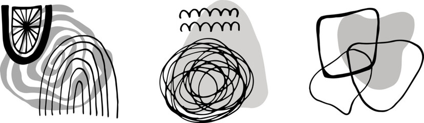 Vector collection of abstract collages for social media design, creating prints, patterns, sublimations, corporate identity