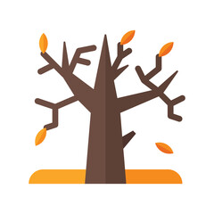 autumn flat icons with PNG format suitable for design elements or assets