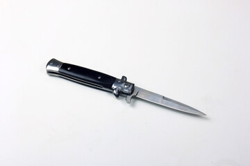 Classic italian mafia knife on a white background