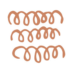 Vector simple abstract doodle style element. Hand draw illustration of an arbitrary object for your design. Single geometric element, clipart, sublimation