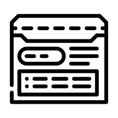 job folder line icon vector. job folder sign. isolated contour symbol black illustration