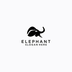 Elphant logo icon design template flat vector