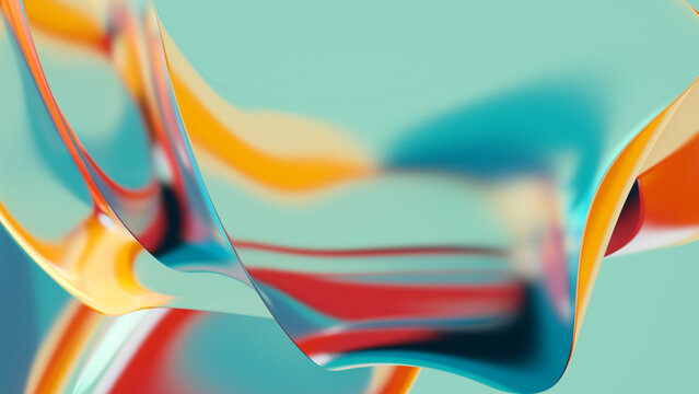 atstract colorful wavy background 3dillustration