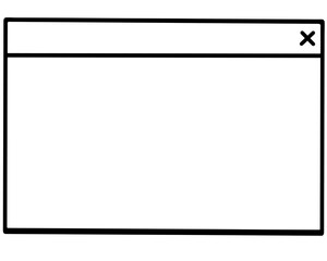 Desktop Web Browser Outline Frame Mockup