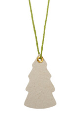 Christmas tree shaped tag, transparent isolated png clipart