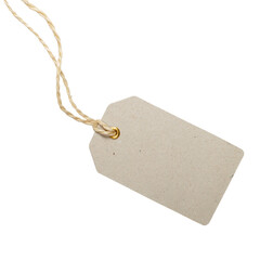Price tag made of cardboard, transparent isolated png clipart