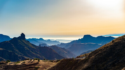 Fototapeta na wymiar Mountains all over in Gran Canaria island