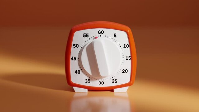 A vintage timer ticking to zero.