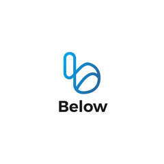 Letter B Line Modern Logo Design. Initial B Absrtact Logo for Brand Identity