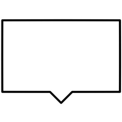 Message Speech Bubble Frame Outline