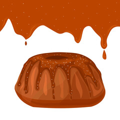 vector illustration of sweet. chocolate cake. pie. cake. cake. illustration for sweet shop, banner, bargain offer.