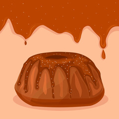 vector illustration of sweet. chocolate cake. pie. cake. cake. illustration for sweet shop, banner, bargain offer.