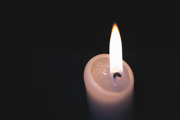 火のついたロウソク