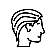 short hairstyle female line icon vector. short hairstyle female sign. isolated contour symbol black illustration