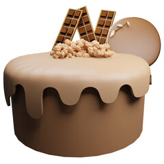 chocolate cake 3D