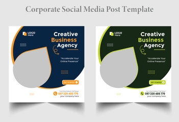 business social media post banner template or web banner