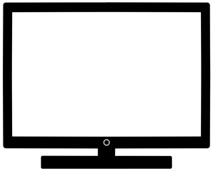 Smart TV Frame Outline Mockup