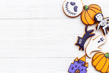 Funny gingerbread cookies for Halloween party