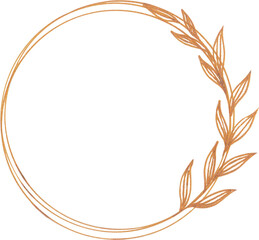 Floral wreath hand drawn watercolor clipart