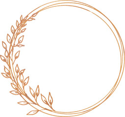 Floral wreath hand drawn watercolor clipart