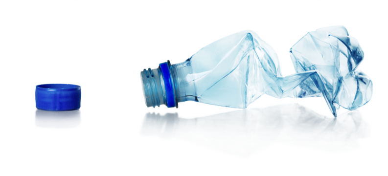 Plastic bottle empty bottle water bottle crushed bottle cap garbage