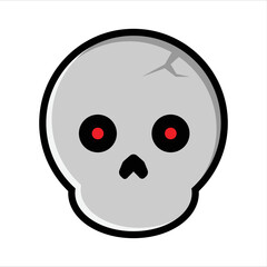 Skull Halloween Element Design Vector