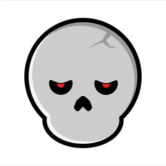Skull Halloween Element Design Vector